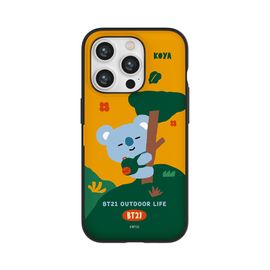 [S2B] BT21 Green Planet Magnet Card Case-Smartphone Bumper Card Storage Wallet iPhone Galaxy Case-Made in Korea